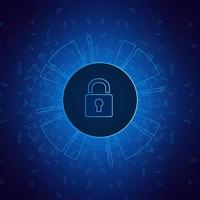 Cyber security technology concept , Shield With Keyhole icon on circuit board , personal data , vector