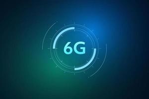 concepto de tecnología de red móvil 6g, telecomunicaciones de nueva generación, internet móvil de alta velocidad, vector