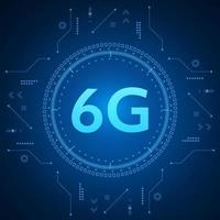 concepto de tecnología de red móvil 6g, telecomunicaciones de nueva generación, internet móvil de alta velocidad, vector