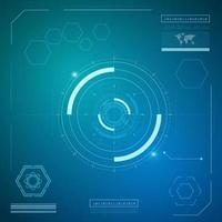 Futuristic technology abstract template , innovative virtual user interfaces , HUD , arrow speed background vector