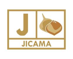 Jicama design logo template illustration vector