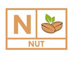 Nut design logo template illustration vector