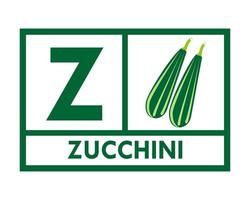 zucchini logo template illustration. suitable for farming, school children etc vector