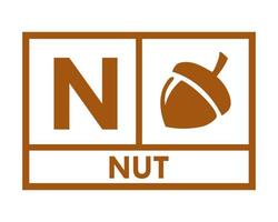 Nut design children logo template illustration vector