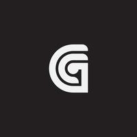 letra inicial cg o logotipo del monograma gc. vector