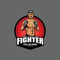 MMA FIGHTER ILLUSTRATION vector