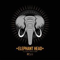 ELEPHANT HEAD ILLUSTRATION.eps vector