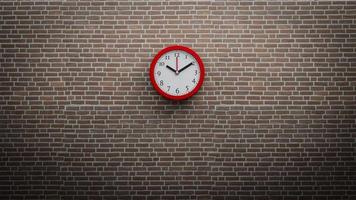 Wall clock office clock Time concept 3d rendering