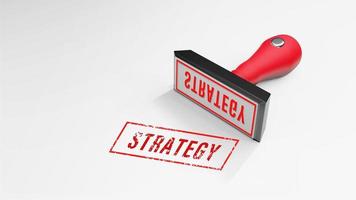 STRATEGY rubber Stamp 3D rendering photo
