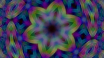 abstrait néon brillant multicolore kaléidoscop video