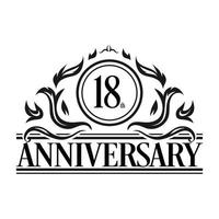 Luxury Anniversary Logo illustration vector