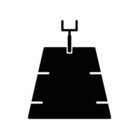 field icon. glyph style. silhouette. Suitable for american football icon. simple design editable. Design template vector