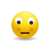 Thinking Emoji Cartoon Face vector