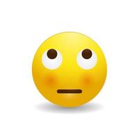 Thinking Emoji Cartoon Face vector