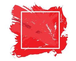 vector frame with red brush strokes.