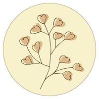 Vector icon and emblem for social media story highlight covers. Design templates for bloggers, photographers and designers. Abstract minimal circle backgrounds with nature leaves.