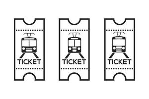 Train ticket icon, vector