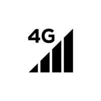 conjunto de indicadores de intensidad de la señal, icono de estado de la barra del teléfono móvil. sin símbolo de señal, señal de nivel de conexión de red 4g y 5g aislada en blanco. ilustración vectorial para web, aplicación, interfaz de diseño. vector