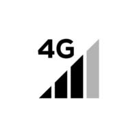 conjunto de indicadores de intensidad de la señal, icono de estado de la barra del teléfono móvil. sin símbolo de señal, señal de nivel de conexión de red 4g y 5g aislada en blanco. ilustración vectorial para web, aplicación, interfaz de diseño. vector