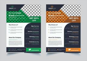 A4 size Business flyer design template vector