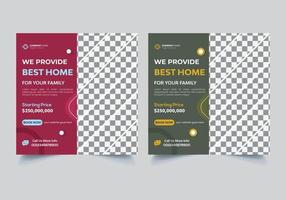 Real Estate Social media post template vector