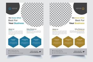 A4 size Business flyer design template vector