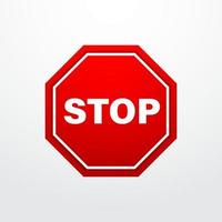 Stop sign vector design, template symbol and icon of do not enter area