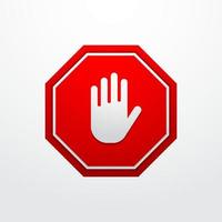 Stop sign vector design, template symbol and icon of do not enter area