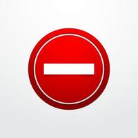 Stop sign vector design, template symbol and icon of do not enter area