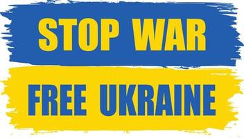 Stop War Free Ukraine T-shirt Design vector