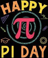 Happy Pi Day T-shirt Design vector