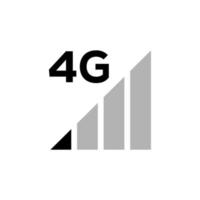 conjunto de indicadores de intensidad de la señal, icono de estado de la barra del teléfono móvil. sin símbolo de señal, señal de nivel de conexión de red 4g y 5g aislada en blanco. ilustración vectorial para web, aplicación, interfaz de diseño. vector