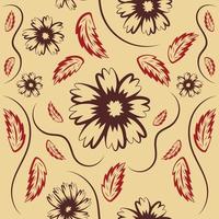 flores folclóricas imprimir patrón floral arte étnico vector