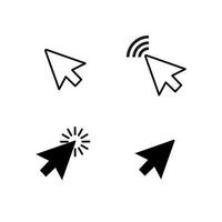 Cursor line icon. Vector symbol in trendy flat style on white background. Click arrow