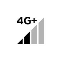 conjunto de indicadores de intensidad de la señal, icono de estado de la barra del teléfono móvil. sin símbolo de señal, señal de nivel de conexión de red 4g y 5g aislada en blanco. ilustración vectorial para web, aplicación, interfaz de diseño. vector