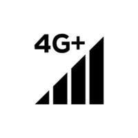 conjunto de indicadores de intensidad de la señal, icono de estado de la barra del teléfono móvil. sin símbolo de señal, señal de nivel de conexión de red 4g y 5g aislada en blanco. ilustración vectorial para web, aplicación, interfaz de diseño. vector