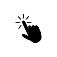 Hand click icon set. pointer icon vectors. hand cursor icon vectors