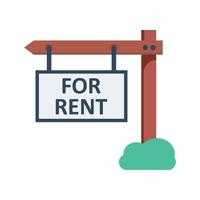 Rent board Vector icon which is suitable for commercial work and easily modify or edit it