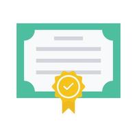 icono de vector de certificado que es adecuado para el trabajo comercial y modificarlo o editarlo fácilmente