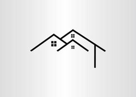 diseño de logotipo inmobiliario creativo. diseño del logo de la casa. icono de vector de bienes raíces.