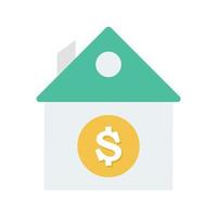 House dollar Vector icon which is suitable for commercial work and easily modify or edit it