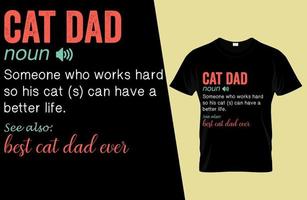 Cat dad funny definition t shirt design vector