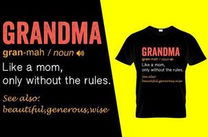 Grandma funny definition t shirt design vector