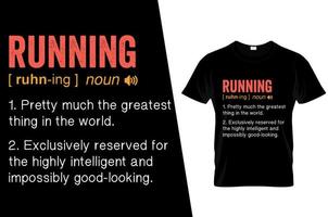 Running funny definition t shirt design vector