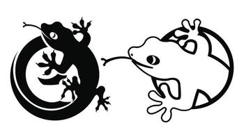 Cartoon of  lizard vector icon for web design