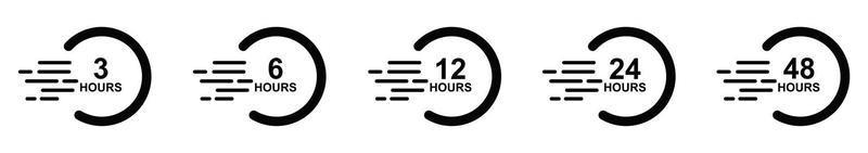 Set of Timer vector icons Count down Timer,Stopwatch icons set Timer symbol. Outline  icon set  Alarm and timer clock