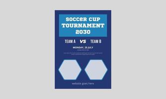 Football Tournament flyer template design. Soccer Cup Championship flyer poster leaflet design. Football league tournament flyer. cover, a4 size, flyer, print- ready vector