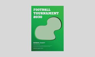 diseño de plantilla de volante de torneo de fútbol. diseño del folleto del afiche del campeonato de la copa de fútbol. folleto del torneo de la liga de fútbol. portada, tamaño a4, folleto, listo para imprimir vector