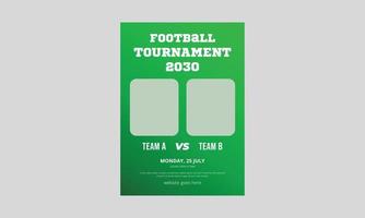 Football Tournament flyer template design. Soccer Cup Championship flyer poster leaflet design. Football league tournament flyer. cover, a4 size, flyer, print- ready vector