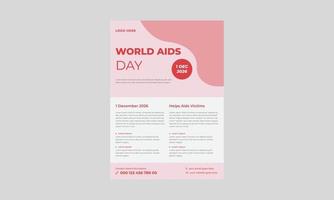 World AIDS Day or HIV Virus Poster or Flyer Design Template, World AIDS Day or HIV Virus Poster or Flyer Design Template. vector